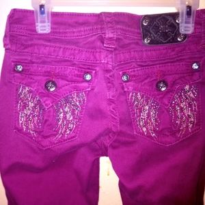 Burgundy "Miss Me" Jeans - Child Size 12